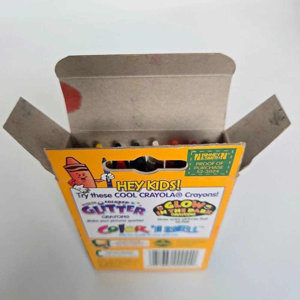 Vintage Binney & Smith‎ 1997 Crayola Crayons Box Of 24 USA Made Goldenrod NEW